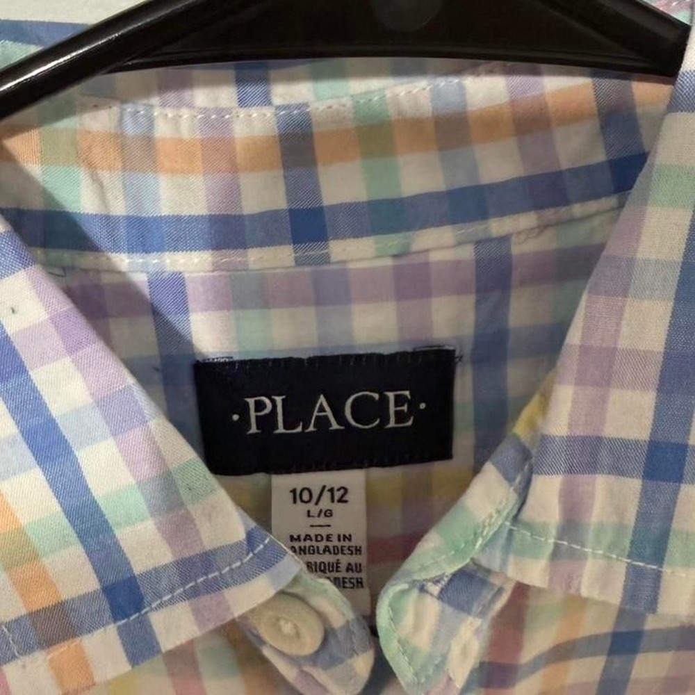 The Children's Place multicoloured button up shirt Size L - Picture 2 of 2